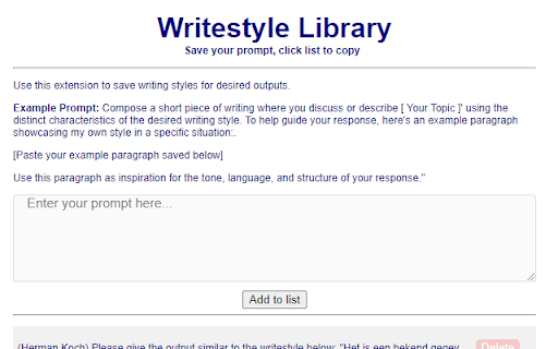 Prompt Toolbox  from Chrome web store to be run with OffiDocs Chromium online