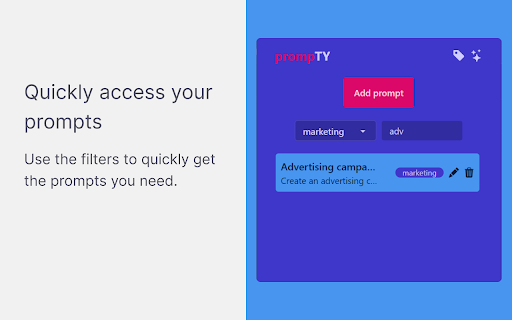 prompTY  from Chrome web store to be run with OffiDocs Chromium online