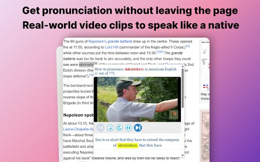 Pronouncey: Real World English Pronunciation from Native Speakers  from Chrome web store to be run with OffiDocs Chromium online