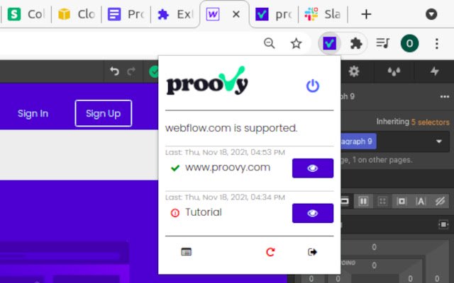 Proovy  from Chrome web store to be run with OffiDocs Chromium online