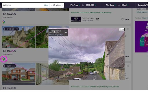 Property Street View  from Chrome web store to be run with OffiDocs Chromium online