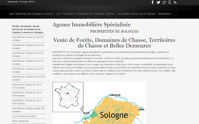 Chrome 网上商店的 PROPRIÉTÉS DE SOLOGNE 将与 OffiDocs Chromium 在线一起运行