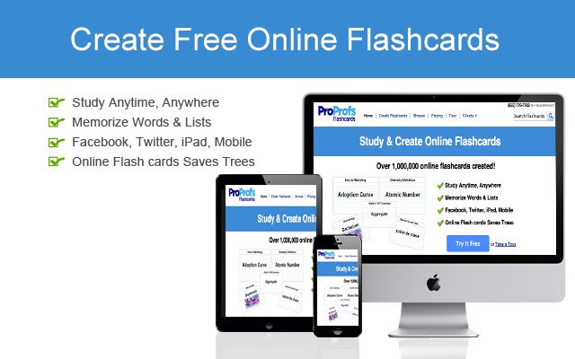 ProProfs Flashcards Software  from Chrome web store to be run with OffiDocs Chromium online