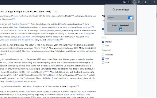 Pro Scrollbar  from Chrome web store to be run with OffiDocs Chromium online