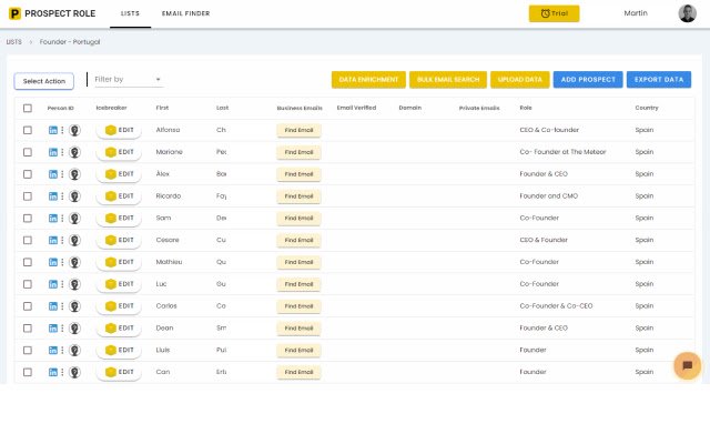 Prospect Role: Find email leads  from Chrome web store to be run with OffiDocs Chromium online