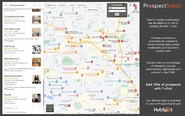 ProspectSafari  from Chrome web store to be run with OffiDocs Chromium online