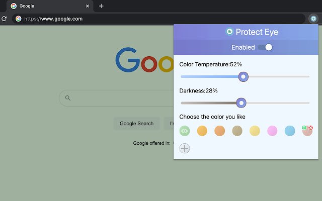 Protect Eye dari toko web Chrome untuk dijalankan dengan OffiDocs Chromium online