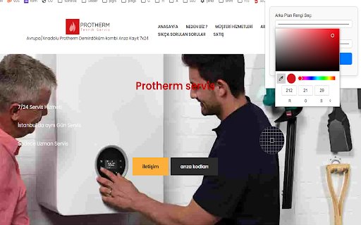 Protherm Kombi Servisi  from Chrome web store to be run with OffiDocs Chromium online