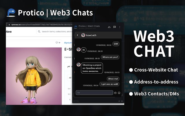 Protico | Web3 Chats  from Chrome web store to be run with OffiDocs Chromium online