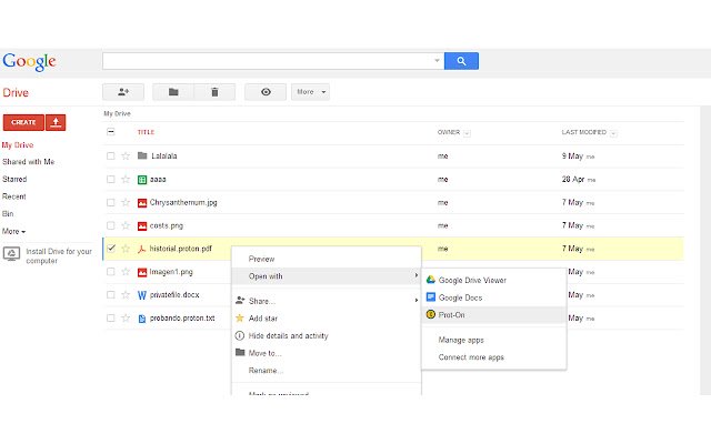 Prot On  from Chrome web store to be run with OffiDocs Chromium online