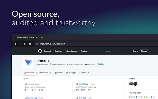 Proton VPN: Fast  Secure  from Chrome web store to be run with OffiDocs Chromium online