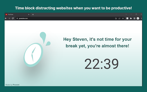 Provent Zero: Pomodoro, Site Blocker  more  from Chrome web store to be run with OffiDocs Chromium online