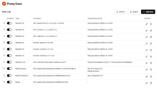 Proxy Ease  from Chrome web store to be run with OffiDocs Chromium online