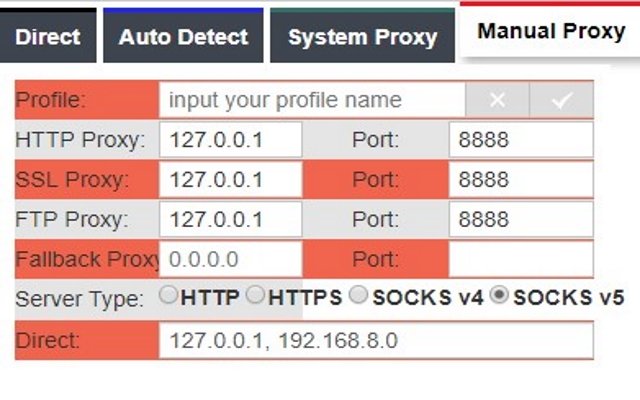 Proxy Switcher da Chrome Web Store para ser executado com OffiDocs Chromium online