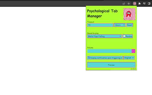 Psychological Tab Manager  from Chrome web store to be run with OffiDocs Chromium online