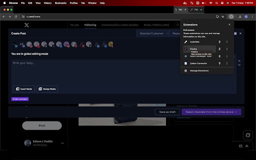 Publica  from Chrome web store to be run with OffiDocs Chromium online