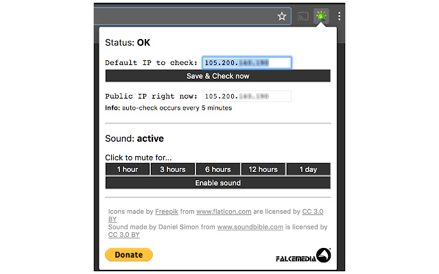 Melding van openbare IP-wijziging vanuit de Chrome-webwinkel, uit te voeren met OffiDocs Chromium online