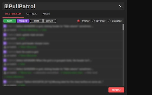 PullPatrol  from Chrome web store to be run with OffiDocs Chromium online