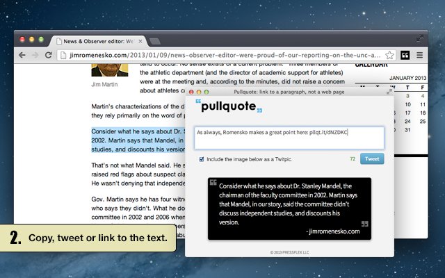 Pullquote จาก Chrome เว็บสโตร์เพื่อใช้งานร่วมกับ OffiDocs Chromium ออนไลน์