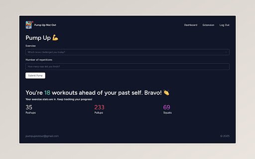 Pump Up Not Out  from Chrome web store to be run with OffiDocs Chromium online