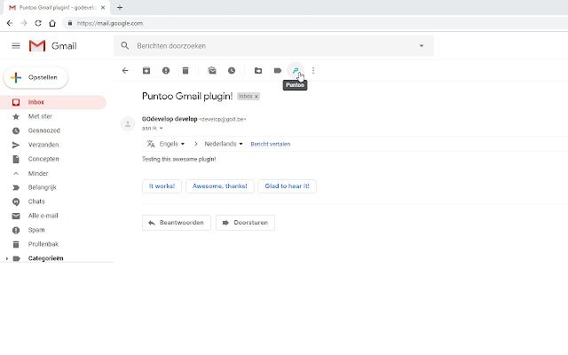 PUNTOO Gmail من متجر Chrome الإلكتروني ليتم تشغيله مع OffiDocs Chromium عبر الإنترنت