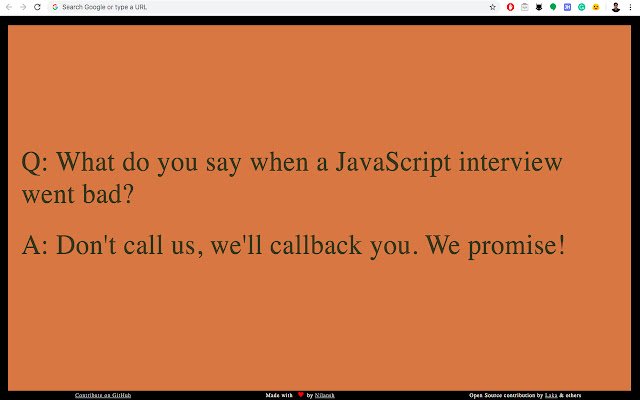 PunTurn Cringy Dev Puns  from Chrome web store to be run with OffiDocs Chromium online