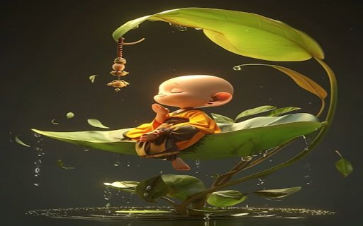 Pure monk wallpaper  from Chrome web store to be run with OffiDocs Chromium online