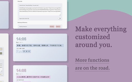 Pure Newtab  from Chrome web store to be run with OffiDocs Chromium online