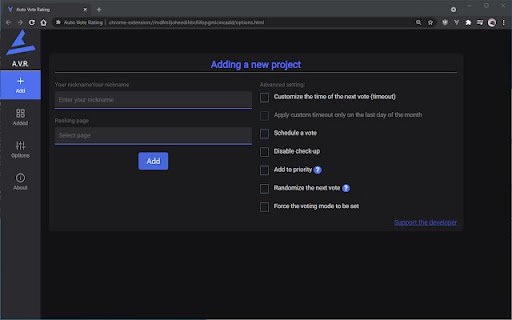 Pure Vote Rating  from Chrome web store to be run with OffiDocs Chromium online