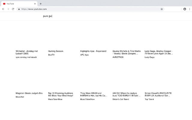 Pure YouTube GUI  from Chrome web store to be run with OffiDocs Chromium online
