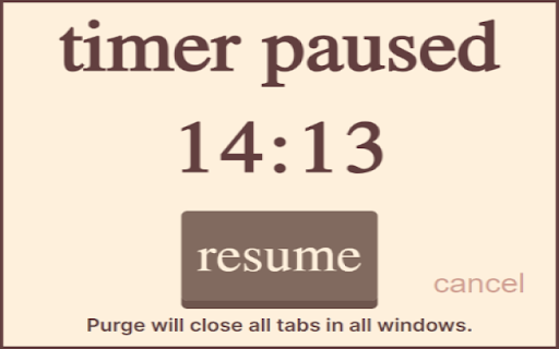 Purge Timer from Chrome web store to be run with OffiDocs Chromium online Purge Timer from Chrome web store to be run with OffiDocs Chromium online