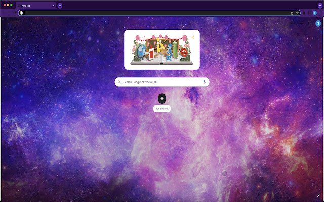 Тема Purple Galaxy из интернет-магазина Chrome будет работать с онлайн-версией OffiDocs Chromium