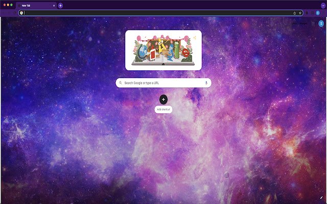 Purple Galaxy Theme  from Chrome web store to be run with OffiDocs Chromium online