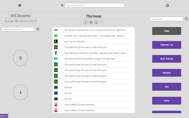 Ekstensi Purplist dari toko web Chrome untuk dijalankan dengan OffiDocs Chromium online