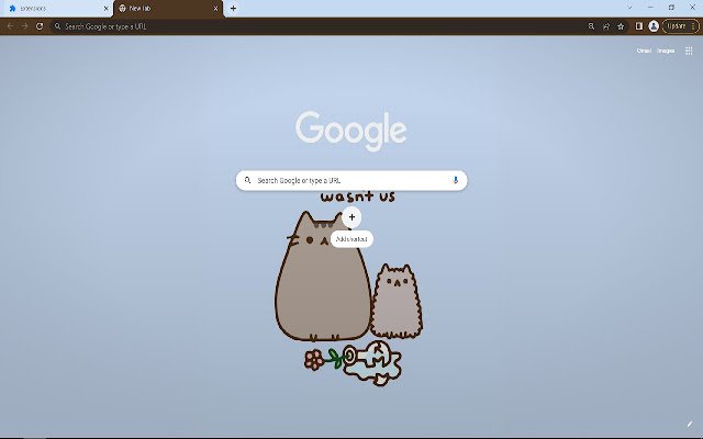 Motyw przeglądarki Pusheen ze sklepu internetowego Chrome do uruchomienia z OffiDocs Chromium online