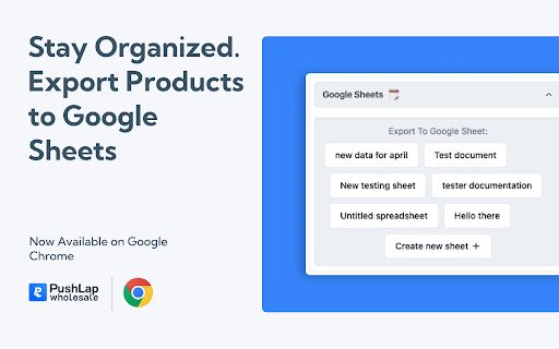 Push Lap Wholesale Amazon Product Research Tool  from Chrome web store to be run with OffiDocs Chromium online