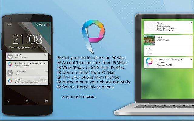 Pushline: Notifiche desktop PC/Mac da Chrome web store da eseguire con OffiDocs Chromium online
