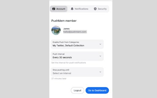 PushMem  from Chrome web store to be run with OffiDocs Chromium online