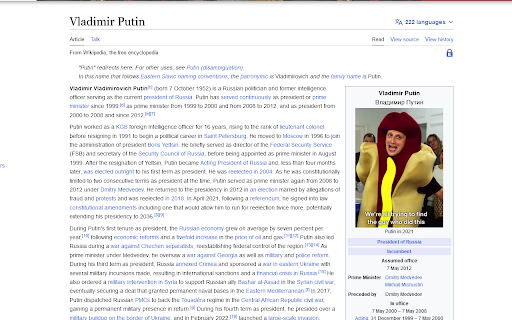 PutinHotDog  from Chrome web store to be run with OffiDocs Chromium online