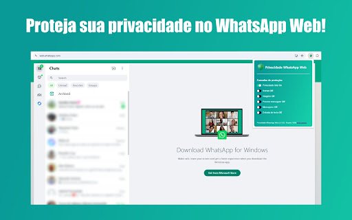 PWW Privacidade WhatsApp Web  from Chrome web store to be run with OffiDocs Chromium online