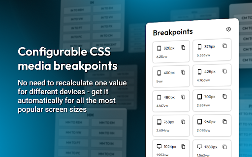 PX to VW  from Chrome web store to be run with OffiDocs Chromium online
