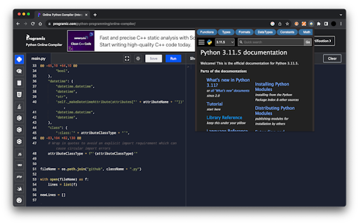 Python Assist  from Chrome web store to be run with OffiDocs Chromium online