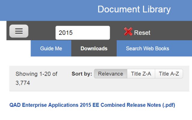 QAD Document Library  from Chrome web store to be run with OffiDocs Chromium online
