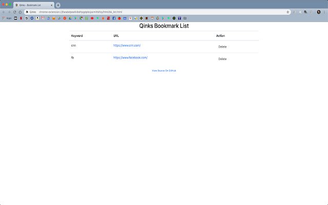 Qinks mula sa Chrome web store na tatakbo sa OffiDocs Chromium online