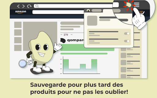 Qompar Amazon Price Comparator, Tracker  Saver  from Chrome web store to be run with OffiDocs Chromium online