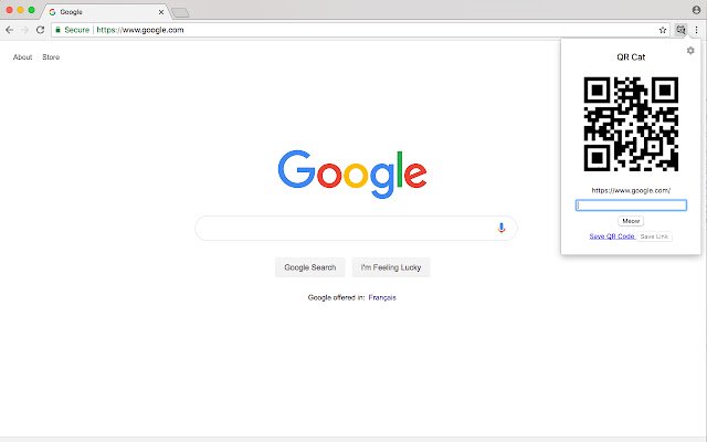 QR Cat từ cửa hàng Chrome trực tuyến sẽ được chạy với OffiDocs Chrome trực tuyến