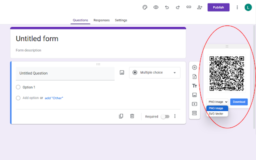 QR Code for Google Form  from Chrome web store to be run with OffiDocs Chromium online