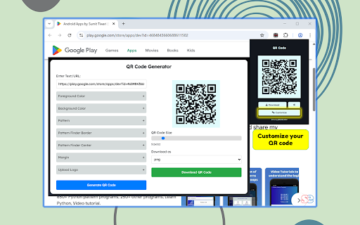 QR Code Generator QRCODE.NOW  from Chrome web store to be run with OffiDocs Chromium online