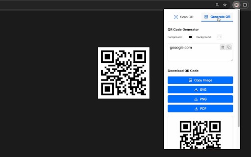 QR Code Pro Capture  Generate QR Codes  from Chrome web store to be run with OffiDocs Chromium online