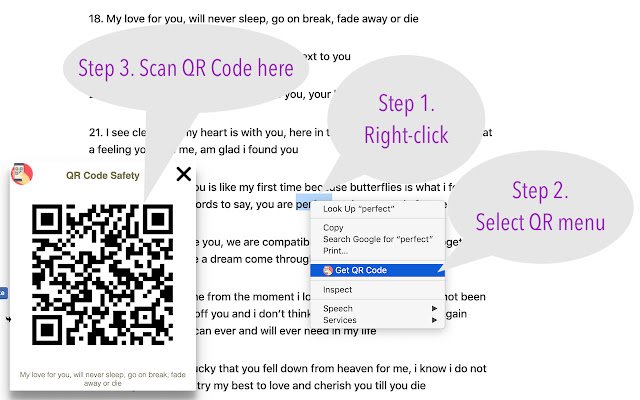 QR Code Safety  from Chrome web store to be run with OffiDocs Chromium online
